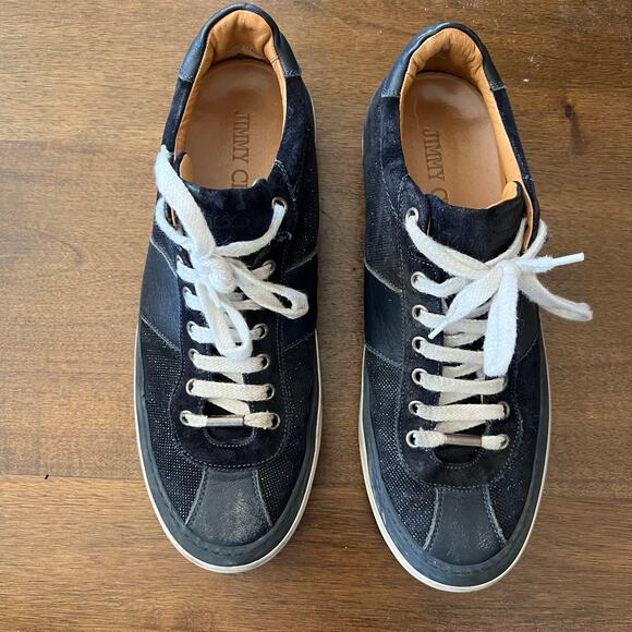 Jimmy Choo Navy Blue Portman Sneakers EU 42 - Picture 8 of 9